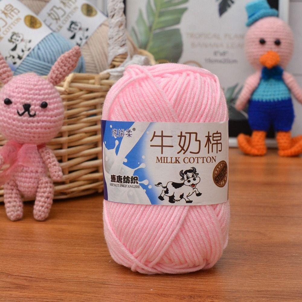 Cotton Crochet Knitting DIY Cotton Yarn Thick Milk Cotton  Sofa Cushion