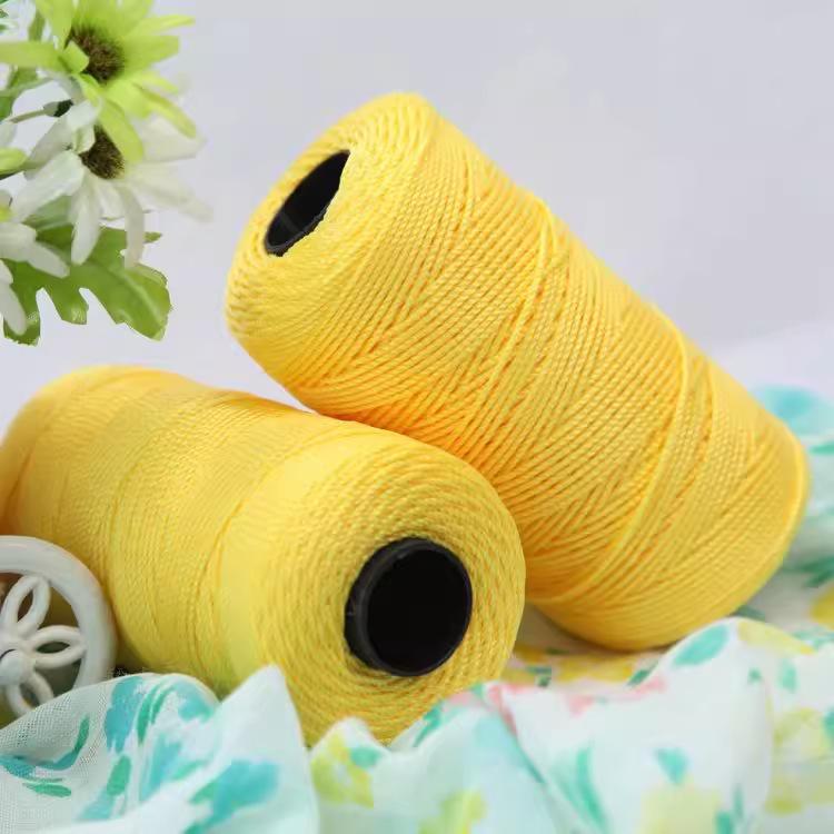 Ice Silk Thread Three-Strand Plywood Thread Hand-Woven Hook Bag Hat Car Seat Cushion Cup Cover Hook Slipper Bright Silk Thread