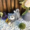 Garden Solar Lights Cute Kittens Decorate Outdoor Resin Crafts Creative Animal Ornaments