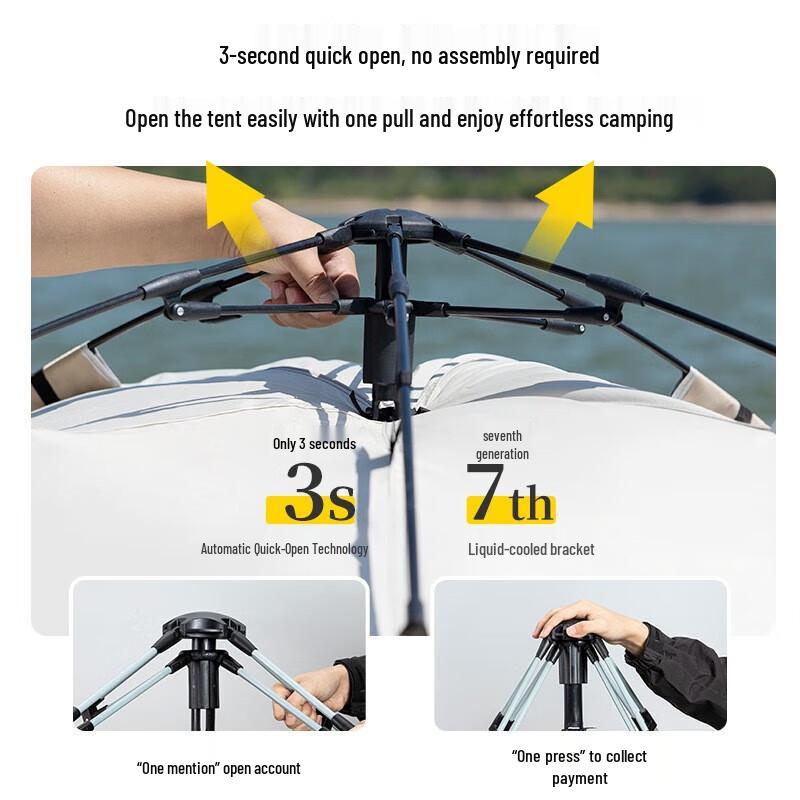 FTLY Automatic Camping Tent Kit with Mats