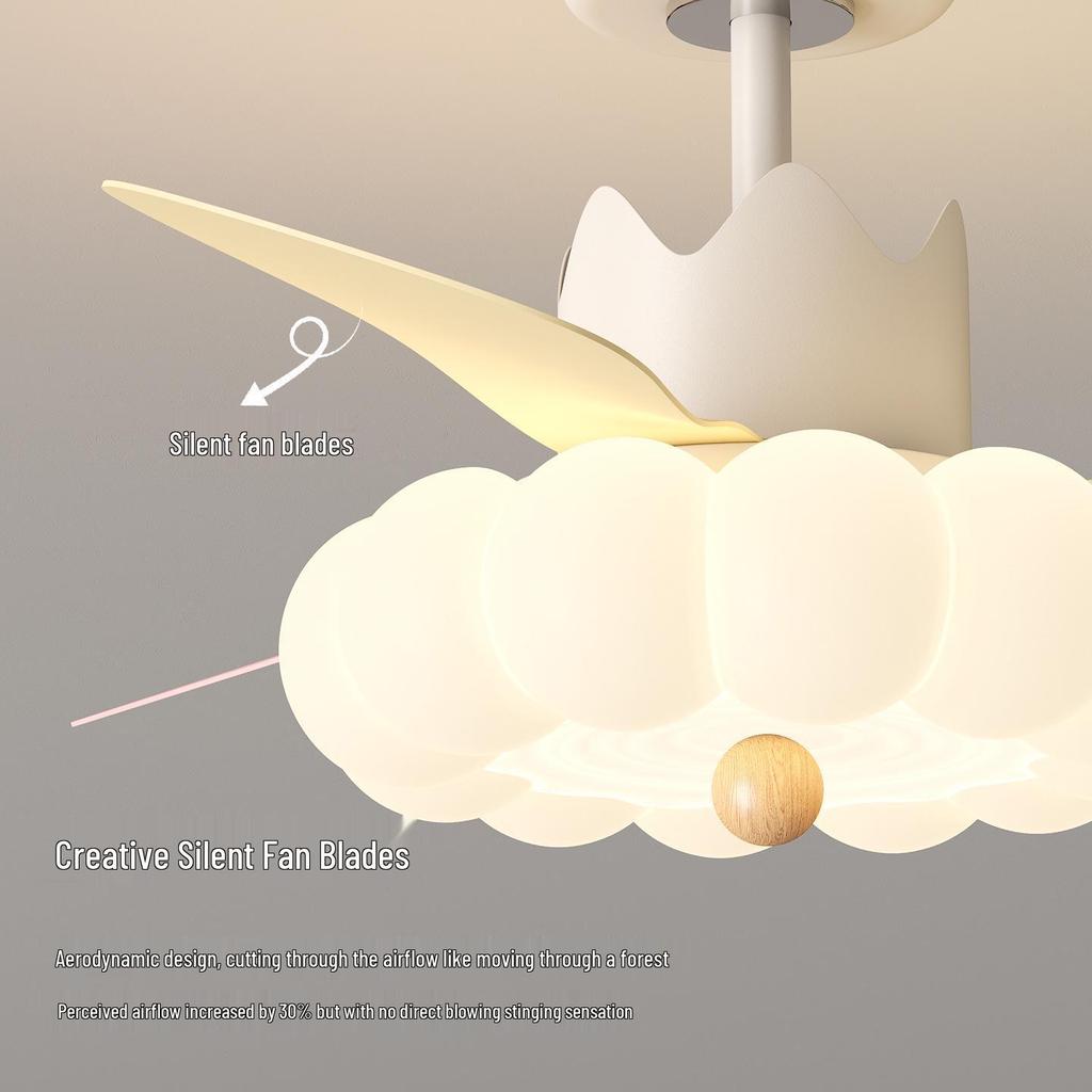 Бесшумный светодиодный потолочный вентилятор с подсветкой для детской комнаты и кабинета