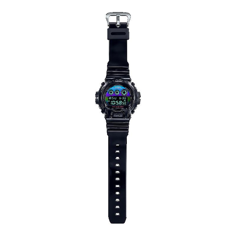 Casio Мужские кварцевые часы G-SHOCK с resin-корпусом, водозащитой 200 м, ударопрочностью, будильником DW-6900RGB-1