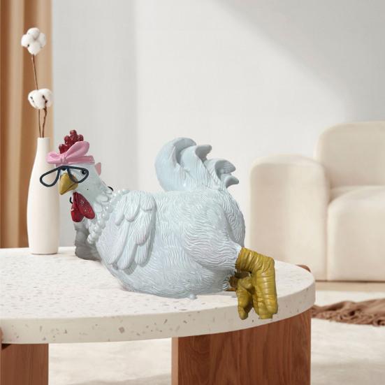 Доброе утро, фигурка курицы, смола, сидящая лежащая курица, статуя, скульптура для дома, офиса, настольная книжная полка, украшение, украшение, фестиваль, подарок