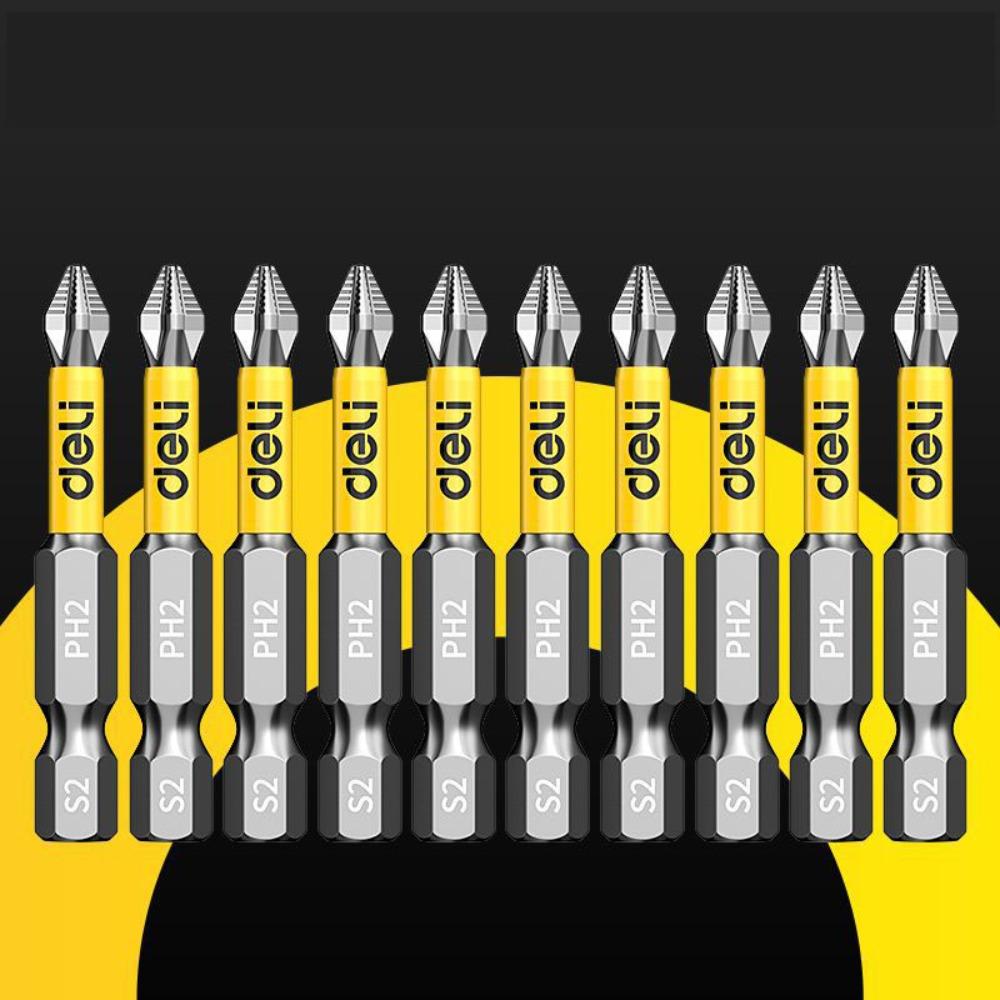 10/6pcs High Hardness Cross Screwdriver Bit Non-slip PH2 Screwdriver Set Impact Drill Bit