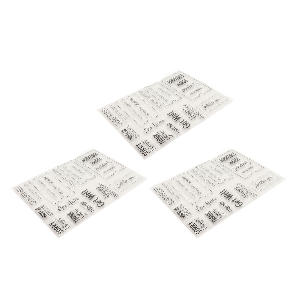 3 шт. Прозрачные штампы Интересный многоразовый материал Прозрачный внешний вид Тиснение Scr