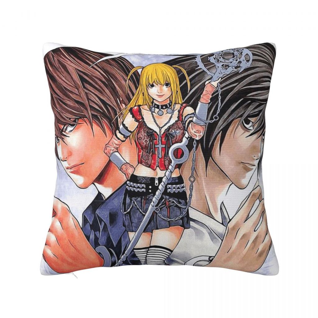 Girl And Dead Pillow Case Anime Death Note Japan Manga Cushion Covers Funny Decor Pillowcover for Living Room