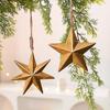 Christmas Ornament Rustic Wooden Acorn/Star Hanging Ornament Woodland Themed Holiday Decor for Tree Fireplace Farmhouse Decor