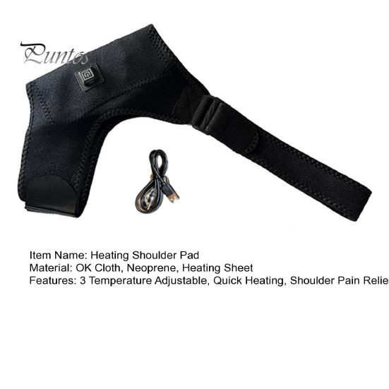Подогреваемый плечевой бандаж с USB-разъемом, 3 температурных режима, регулируемый, для мужчин и женщин, болезненность, скованность, облегчение боли в плечах, электрический подогрев плечевого бандажа