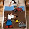 cartoon soft warm plush art vintage blanket funny dorm sofa living room M-Maisy pet hogar bedroom gift cute color home Flannel