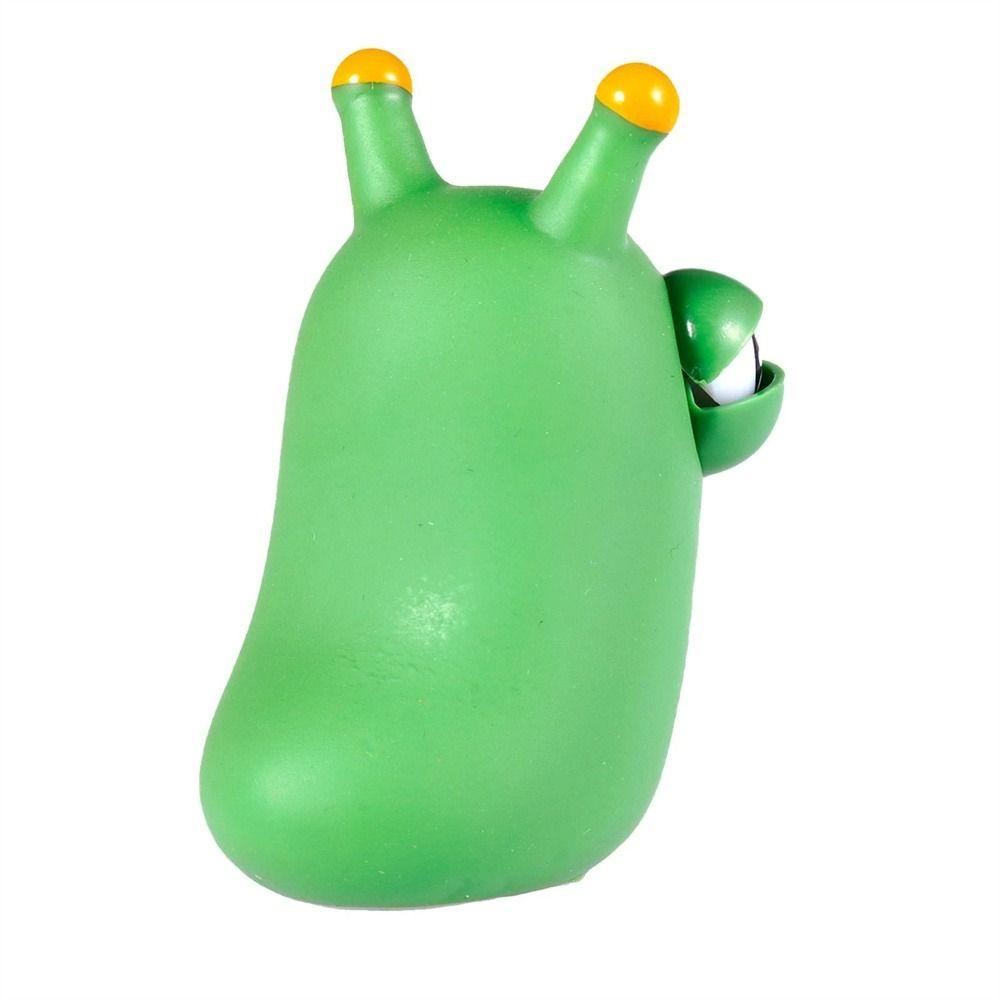 Halloween Fidget Toy Green Worm Squeeze Toy Eyeball Popping Toy Eye Poppers Squeeze Worm Pinch Toy