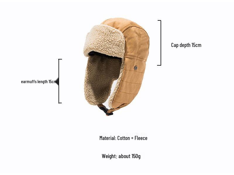 Зимняя шапка-авиатор Лей Фэн с защитой ушей для мужчин и женщин – теплая хлопковая мотоциклетная шапка в корейском стиле
