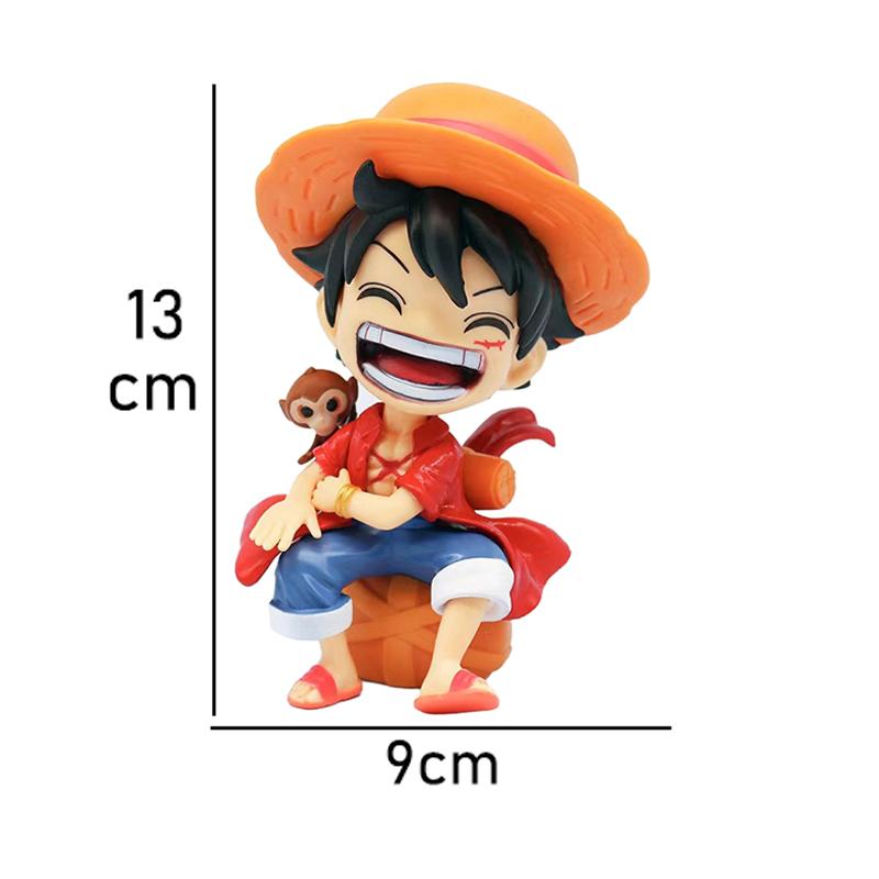 Аниме-периферия серия ONE PIECE Луффи Зоро Санджи Q-версия сидячая поза детская модель фигурка игрушка подарок коллекционные