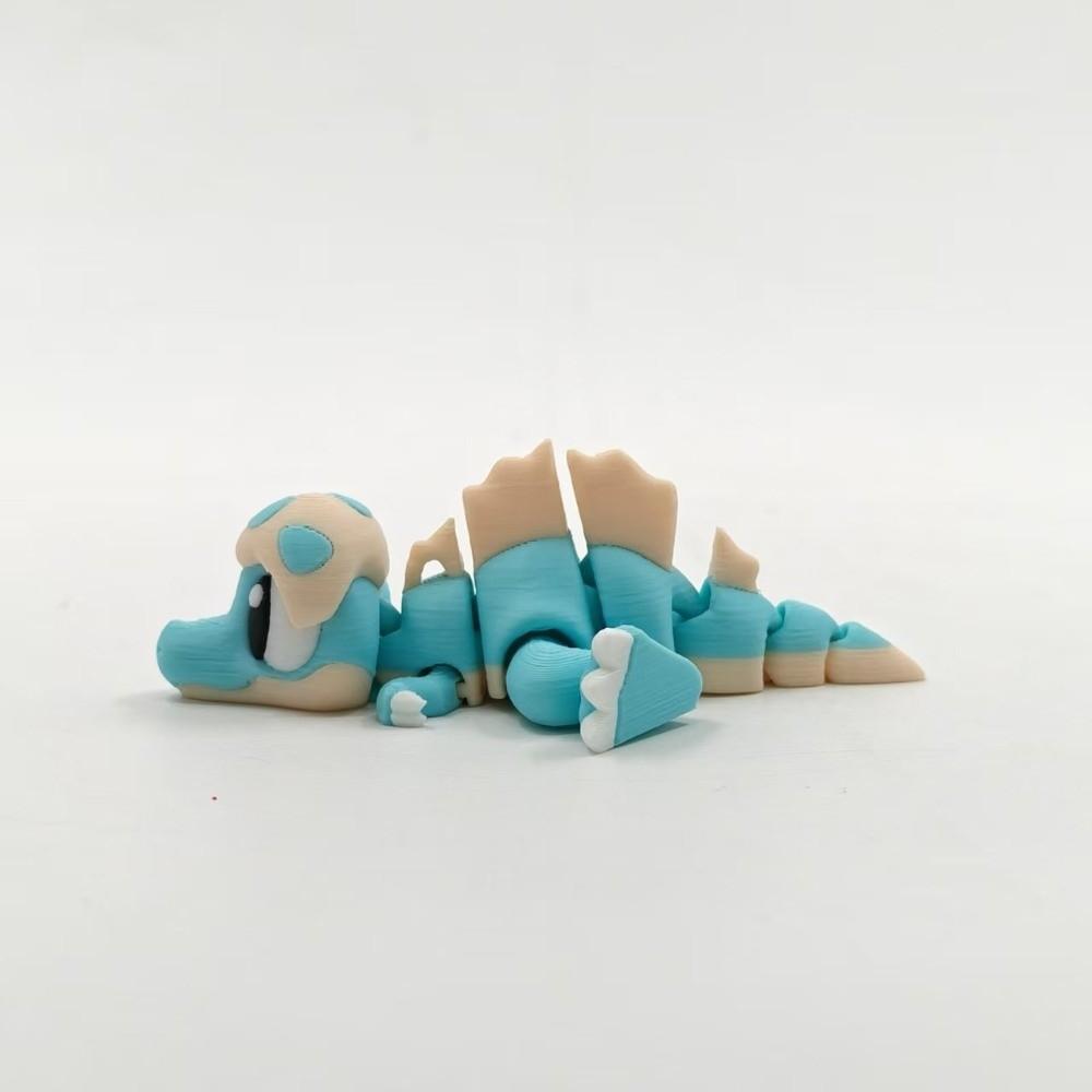 3D Printed Dinosaur Figure Cute Design Realistic Eyes Dinosaur Mini Statue 10cm Joints Movable Animal Ornament Home Decoration