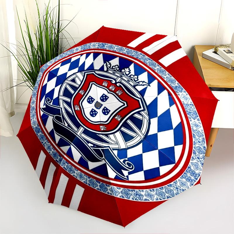 Portugal National Team Emblem Folding umbrella Suitable for all seasons Portable travel Umbrella Sun umbrella