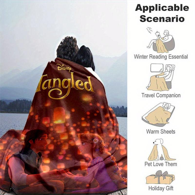 1 шт., Дисней Рапунцель и Флинн Райдер Романтическая Сцена Плед Домашний Декор, Диван, Улица, Идея для Подарка, Фланель, Кровать, Гостиная, Путешествия