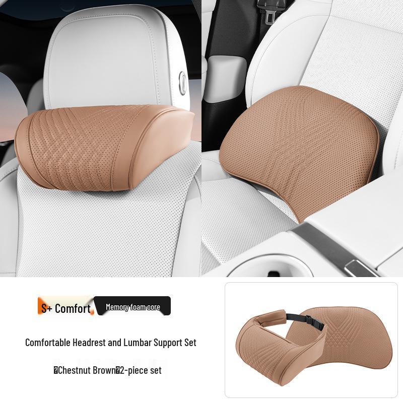 Zeekr 007/001 Car Headrest: Lumbar & Neck Support Pillow - All-Season Breathable Interior Decor