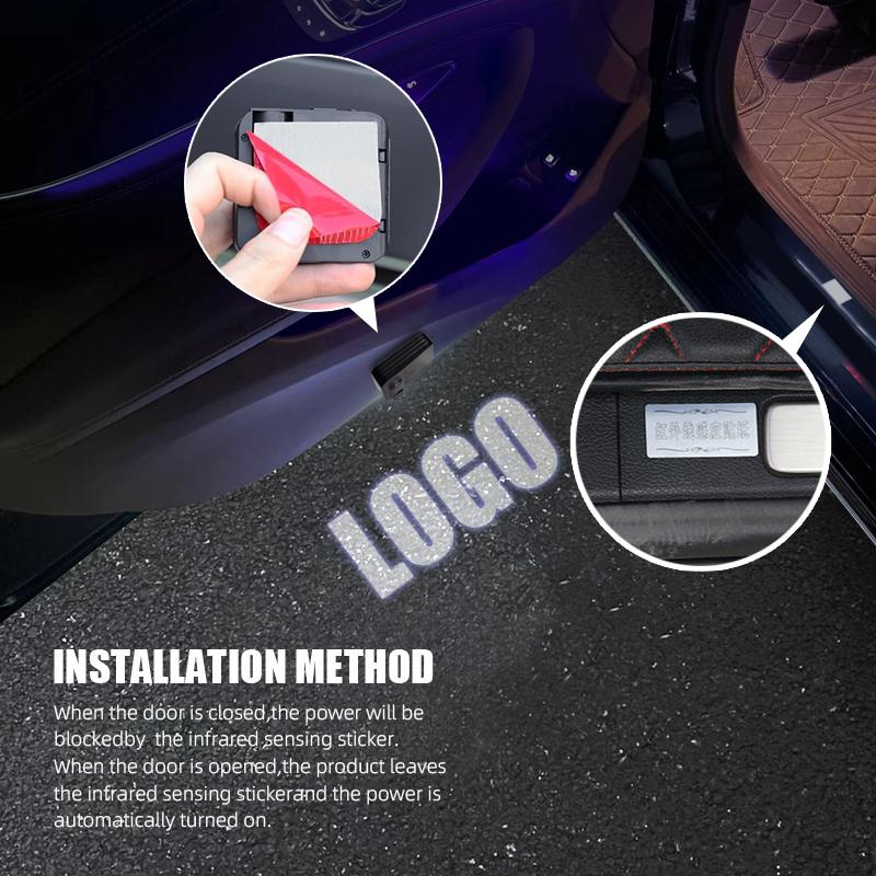 Car Projector Lamp For Skoda Karoq Kodiaq Superb Octavia Kamiq Rapid Interior Lights LED Courtesy Wireless Accessories