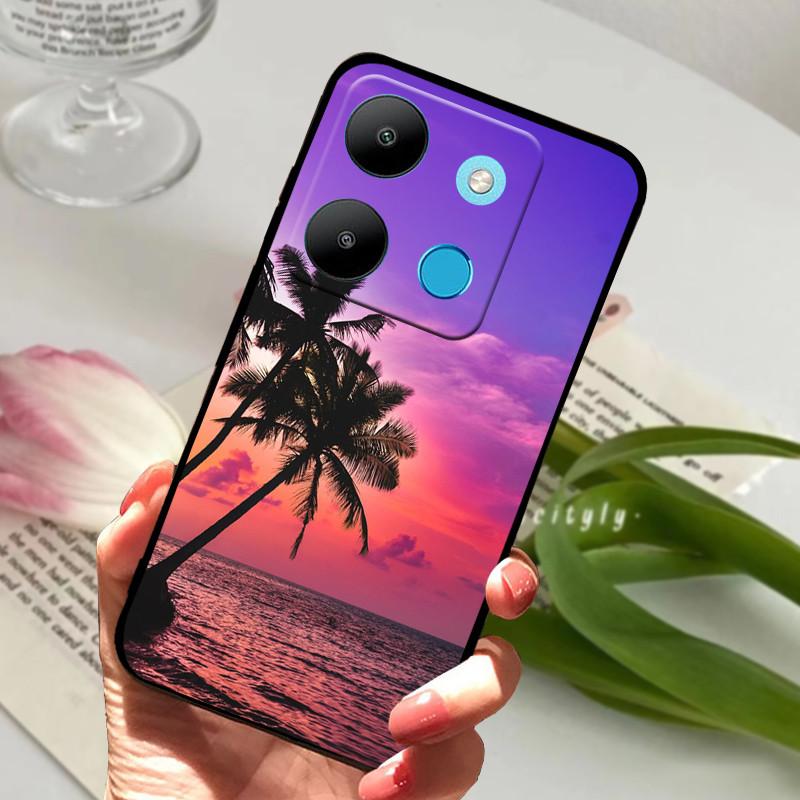 Для Infinix Smart 7 Чехол Роскошный Силиконовый ТПУ Мягкий Телефон Черный Чехол Чехлы Для Infinix Smart7 X6515 Funda Защитный Coque Capa