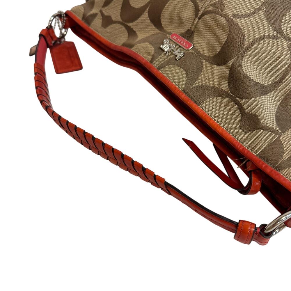 Coach 18903 Фирменная холщовая сумка через плечо бежевый холст Женская Б/У