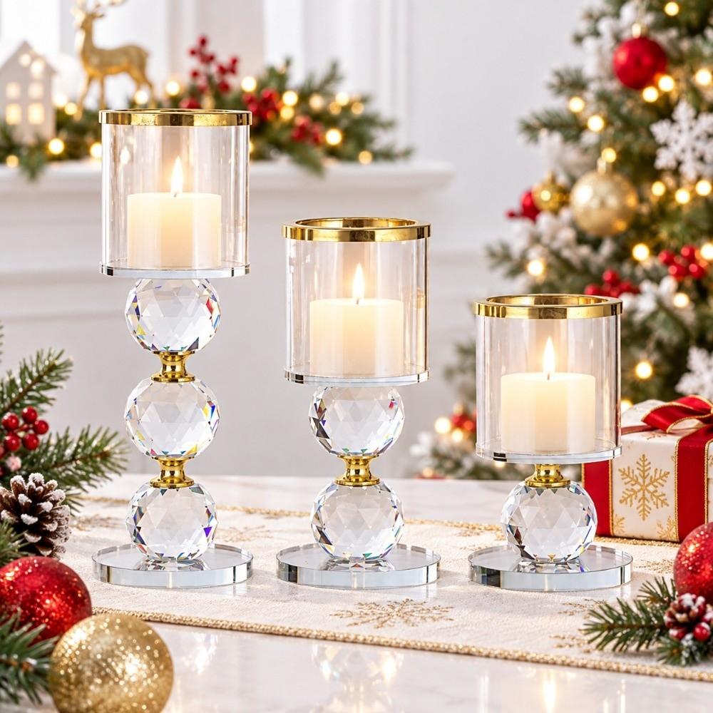 Golden Romantic Atmosphere Candle Stand S/M/L Large Tall Candle Holder Ornaments Dressing Table