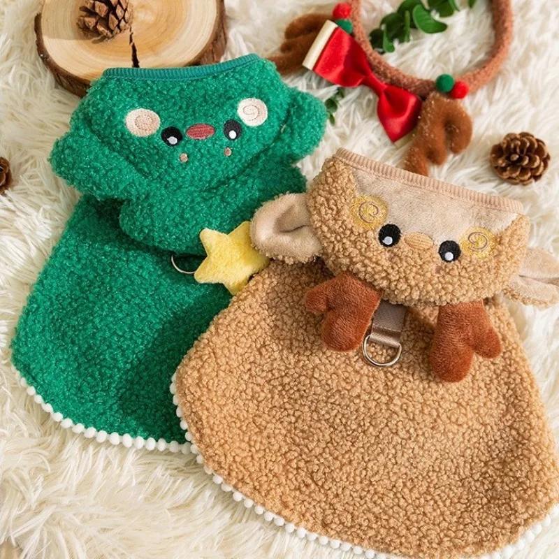Питомец Кошка Собака Рождественский Костюм Косплей Лосиный Плащ Костюмы для Маленьких Собак Милая Одежда для Кошек Французский Бульдог Товары для Питомцев