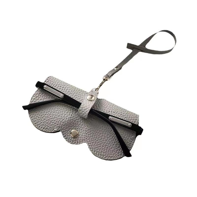 Сумка для солнцезащитных очков из ПУ, Портативный чехол для очков, Защитный чехол для солнцезащитных очков, Милая клипса для очков, Женская минималистичная сумка для очков