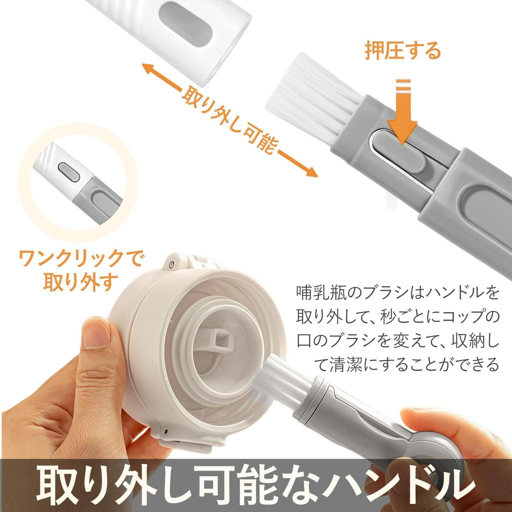 Kasanidika Baby Bottle Set of Silicone Nipple Cleaning Tools for Easy Baby Travel Safe and Brushes, 6, Travel, Cleaning, Essentials, BPA-Free