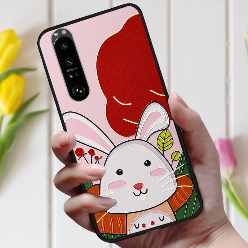 3D Тисненый Цветочный Чехол Для Sony Xperia 10 III Чехол Милый Рельефный Чехол Для Sony Xperia 1 III 5 III 10III Чехол На Телефон Coque Модный