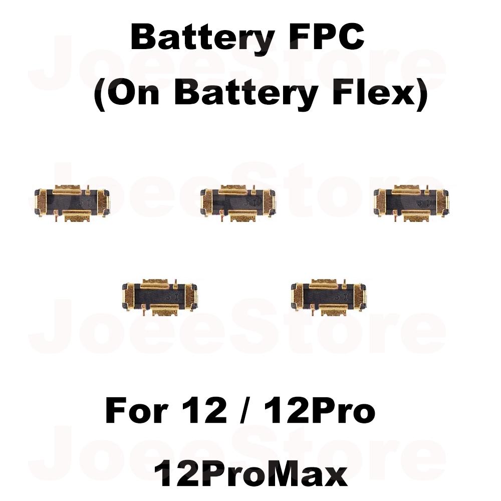 5 шт. Коннектор FPC аккумулятора для iPhone X XS XR 11 12 13 14 15 16 Pro Max 8 Plus Внутренний коннектор FPC аккумулятора Зажим Штекер Гибкий шлейф Запчасти