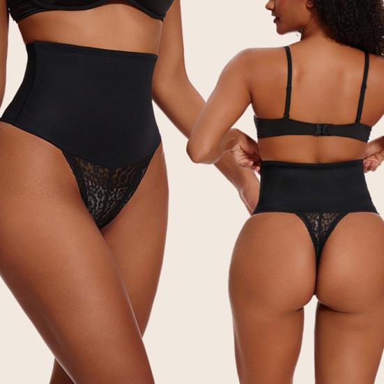 Трусики-тонг с контролем живота для женщин, утягивающее белье с высокой талией, эластичный корректор фигуры, сексуальное Т-образное белье