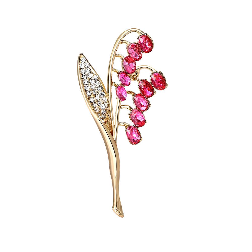 Нежная брошь «Лилия долины», женственная имитация кристаллов, легкая роскошная брошь с нишевым дизайном, аксессуары для костюмов