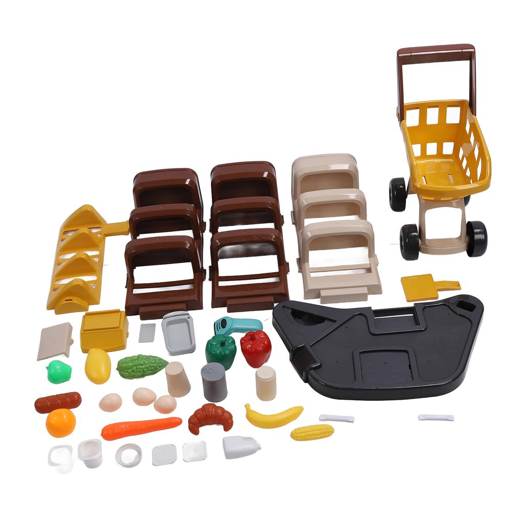 Игровой набор «Детский супермаркет с наличными» и рабочим сканером для регистрации и покупки продуктов питания