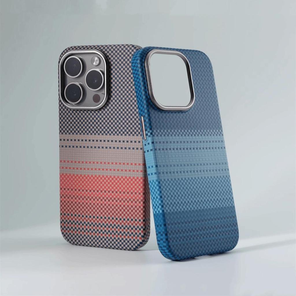Кевларовый магнитный чехол для iPhone 17 Pro Max - Защитный чехол с полным покрытием для устройств Apple