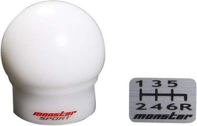 MONSTER SPORT Ручка КПП Монстр Тип С М12 x Ш1.25 Сферическая Белая Диаметр =