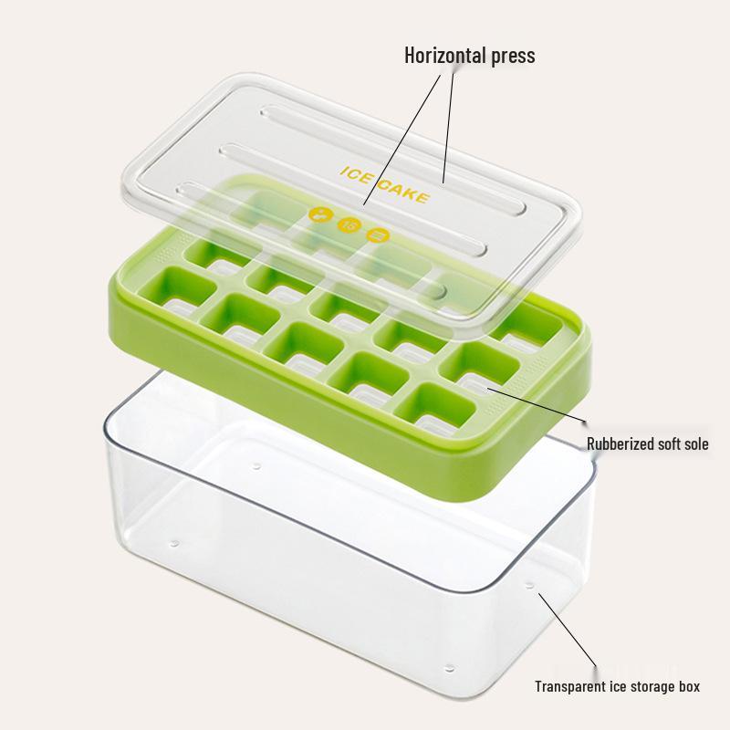Силиконовый многослойный поднос для кубиков льда с крышкой – Легко извлекаемая форма из пищевого силикона для домашнего использования