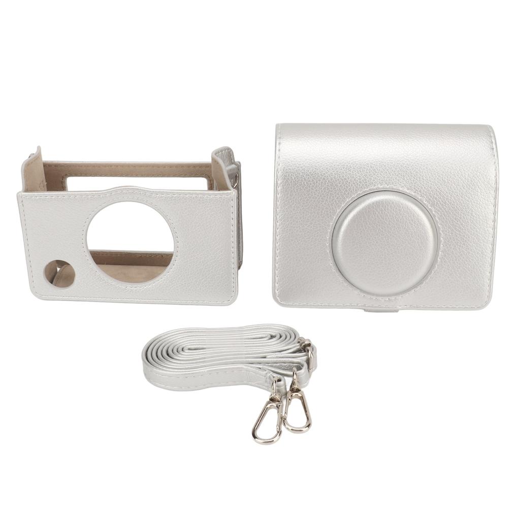 Instant Camera Case Vintage Magnetic Flip Top Scratch Proof with Shoulder Strap Camera PU Leather