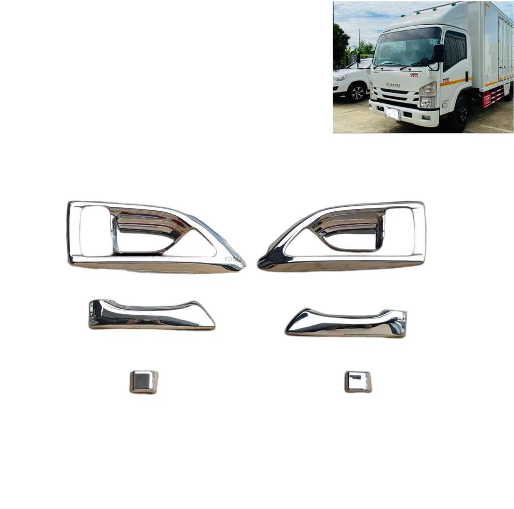 Chrome Inner Handles and Right for Isuzu 07 Elf Plated Parts (Left Set) Trucks, [Used]