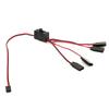 1Pc 4 Way LED Light On/Off Controller Switch Y Cable 1 to 4 Way Split Cable Cord For TRX-4 SCX10 1/10 RC Crawler Car Accessories