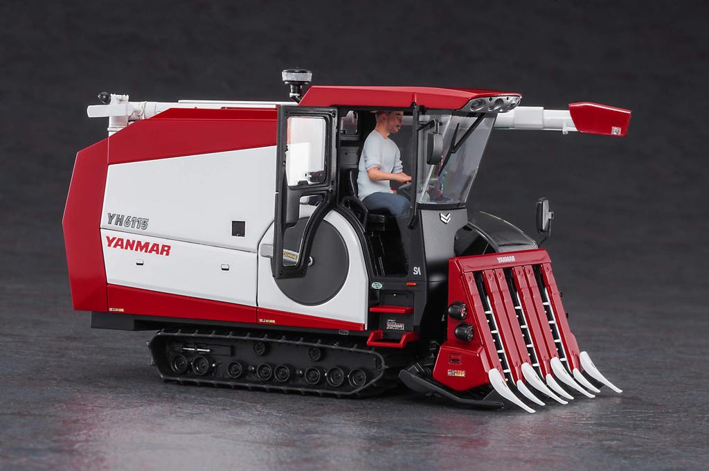 Hasegawa Construction Machinery Series Yanmar Combine Harvester YH6115 Plastic Model WM07 1/35