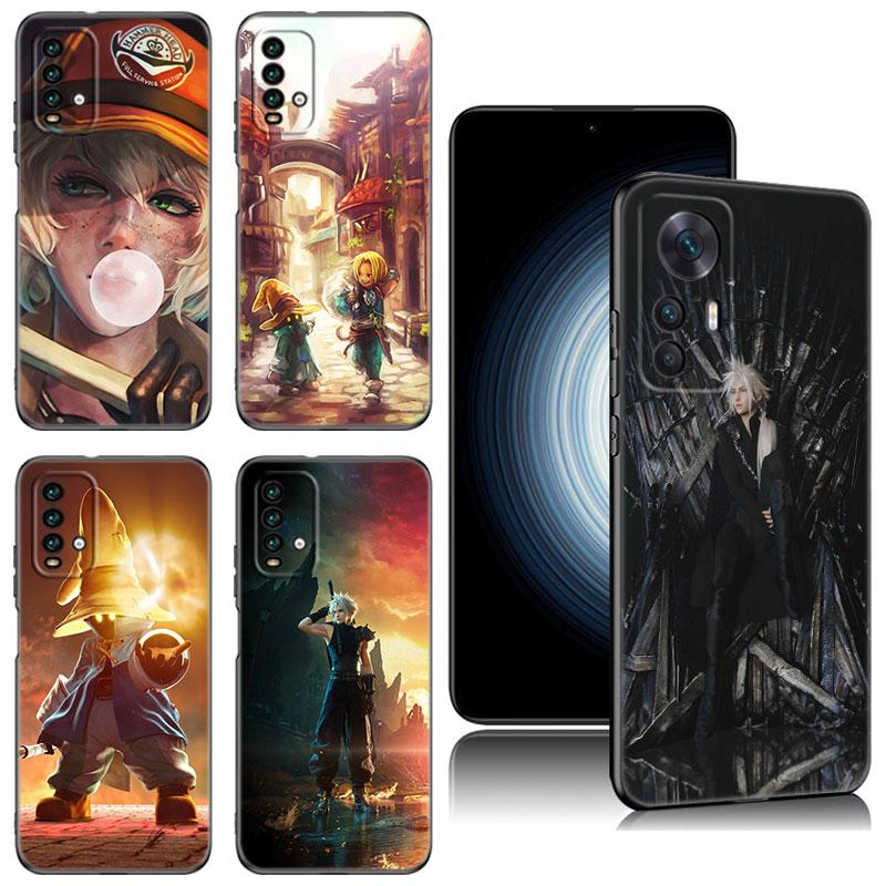 Game Final Fantasy Black Silicone Phone Case For Xiaomi Redmi 7A 8A 9A 10A 11A 9C 10C 12C 13C 11 Prime A1 A2 + 12 4G Note 9T 12R