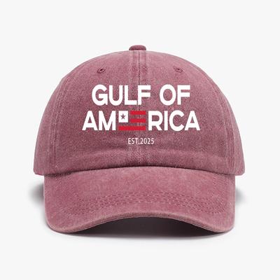 1 бейсболка из полиэстера с принтом "gulf of america", уличный модный аксессуар, шляпа, регулируемая, легкая,