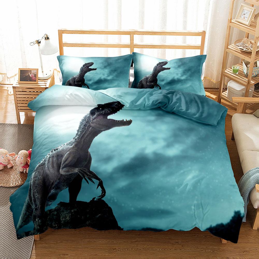 World Dinosaurs Children Duvet Cover Set EU Single Double King US Twin Full Queen Size  Bed Linen Set