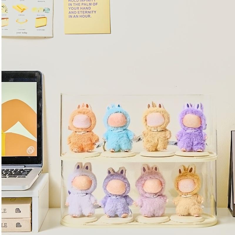 1 шт. непрозрачная коробка-сюрприз, подходящая для мини Labubu 4.0, стойка для прозрачной ленты и маленькая коробка для хранения статуэток