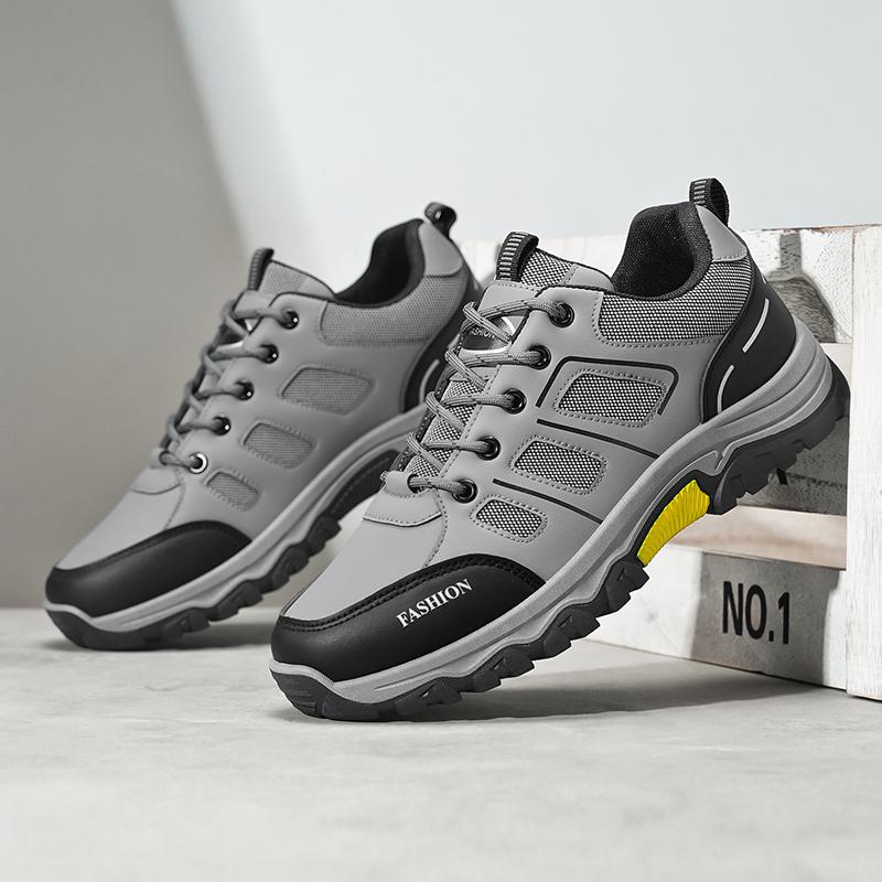 Fashion Men's Outdoor Mountaineering Mesh Thick Bottom Non Slip Sneaker Strap Wear Resistant Work Breathable Casual Shoes Zapatillas