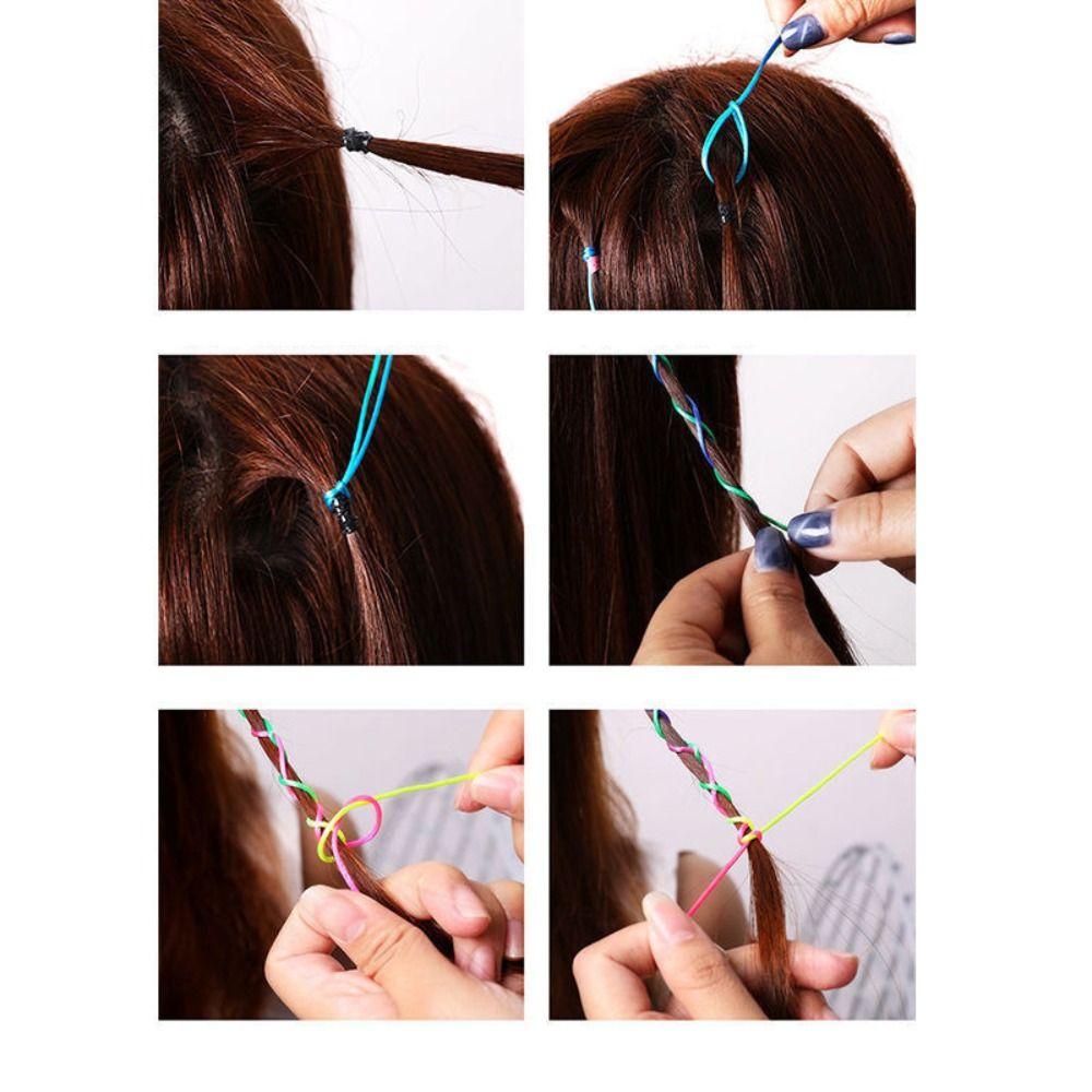 Принцесса веревки пряди милые африканские косички разноцветные косички для волос ленты для девочек DIY хвостик