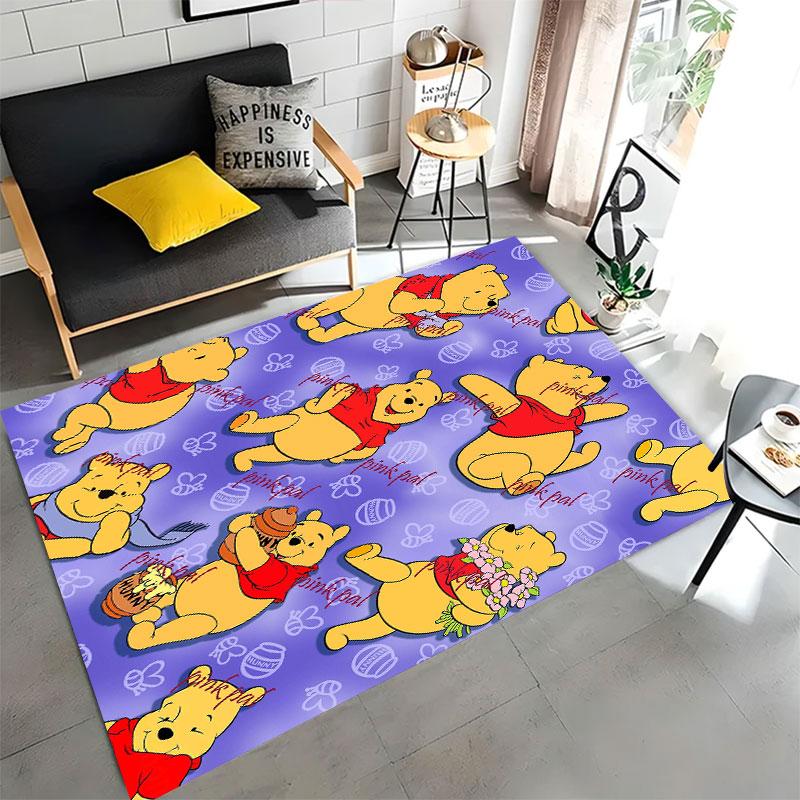 Winnie the Pooh Pattern Rug - Non-slip kitchen mat, outdoor rug, home and bedroom decor, yoga mat, birthday gift.