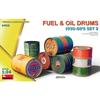 Miniart 1/24 Scale Fuel and Oil Drums 1930s-1950s Set of 2 Plastic Model Kits MA24012 (Scenery)