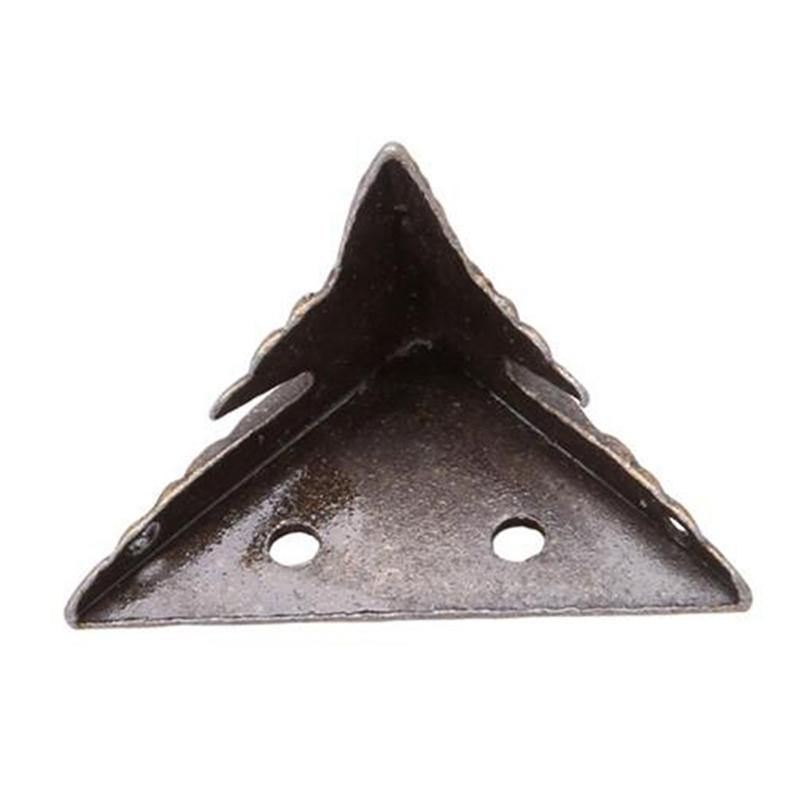 4 шт./компл. антикварный латунный сундук для ювелирных изделий, деревянная коробка, декоративная защита для ног, углов, винтажный протектор