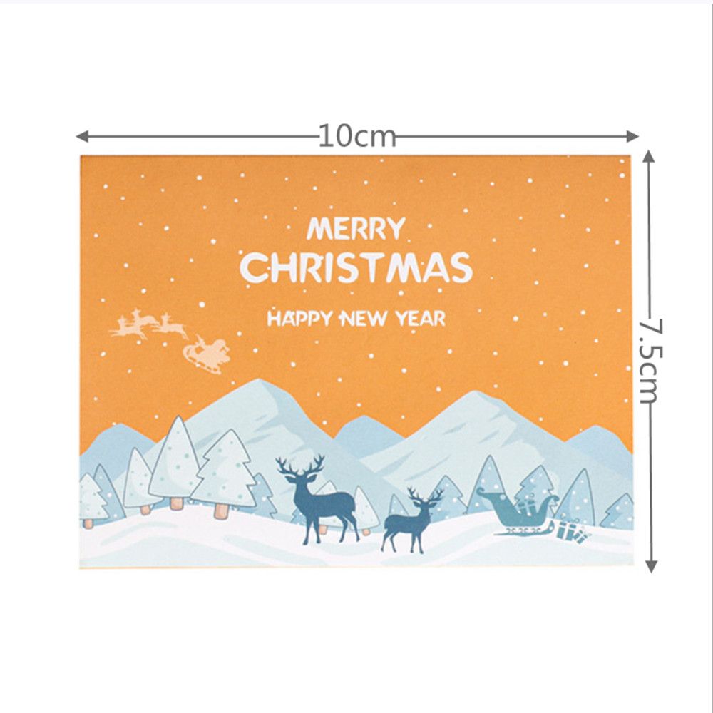 1/10PCS Creative Paper New Years Winter Holiday Greeting Card Set Xmas Gifts Cards Merry Christmas