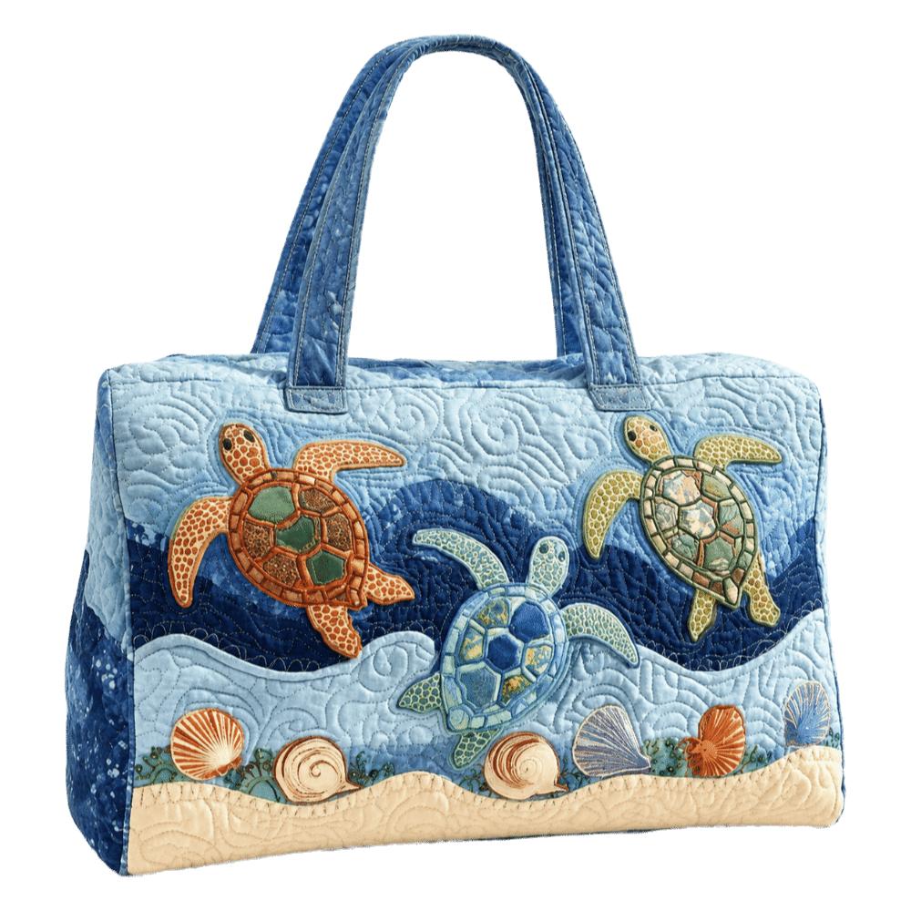 Large Capacity Travel Duffel Bag Printed Carrying Handbag Retro Quilted Duffle Bag Camping
